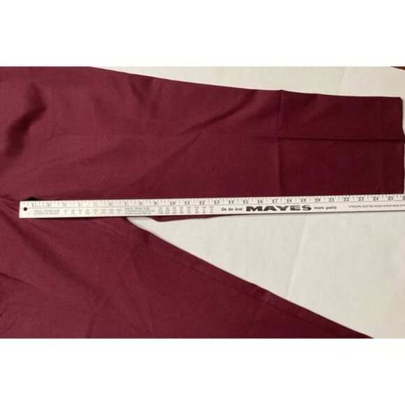 Liz Claiborne Slim Leg Ankle Pants Burgundy Women’s Size 12 NWT Trouser - Picture 6 of 8